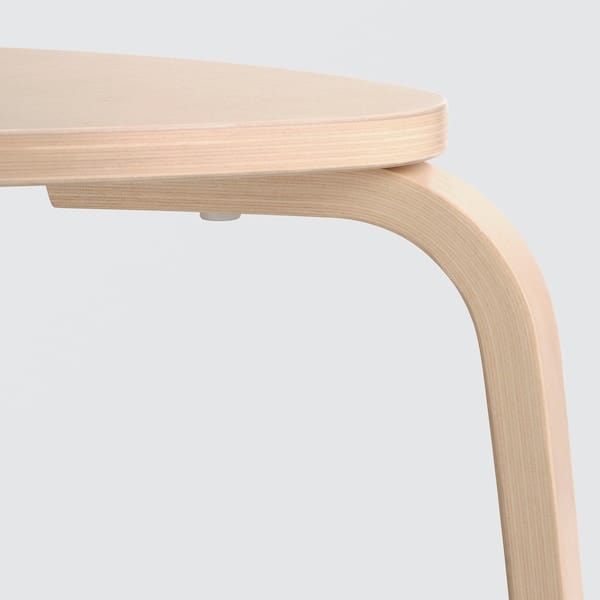 Ikea NORDEN / KYRRE - Table and 4 stools, white/birch, 26/89/152 cm