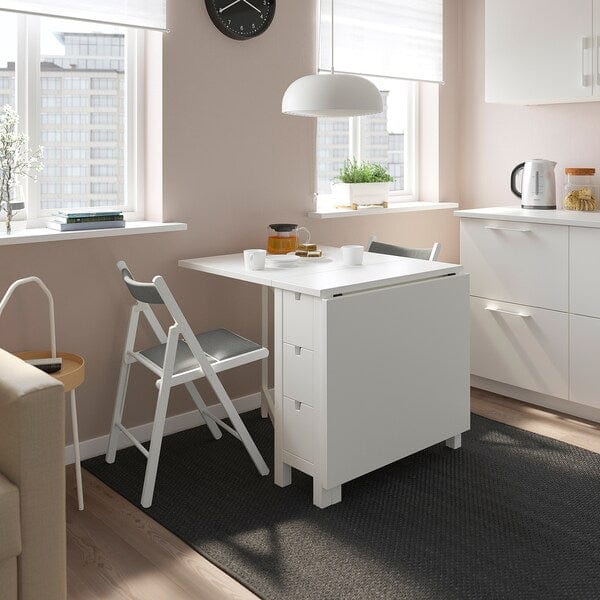 Ikea NORDEN - Gateleg table, white, 26/89/152x80 cm