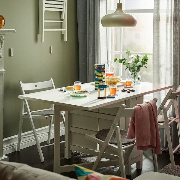 Ikea NORDEN - Gateleg table, white, 26/89/152x80 cm