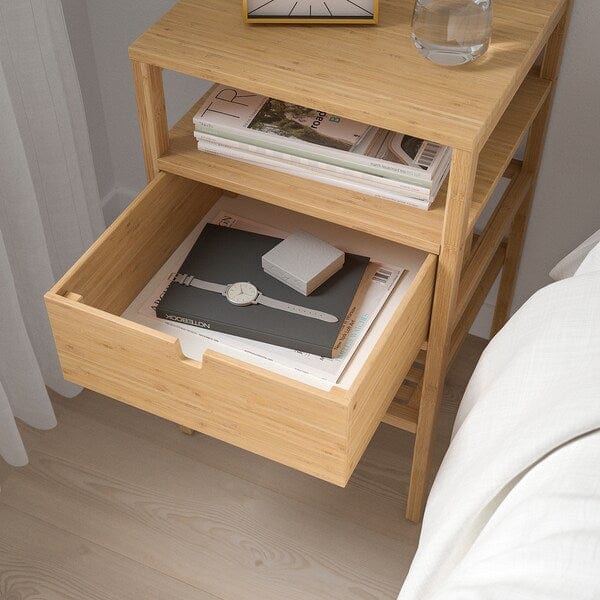Ikea NORDKISA - Bedside table, bamboo, 40x40 cm