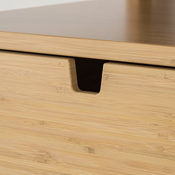 NORDKISA bedside table, bamboo, 40x40 cm
