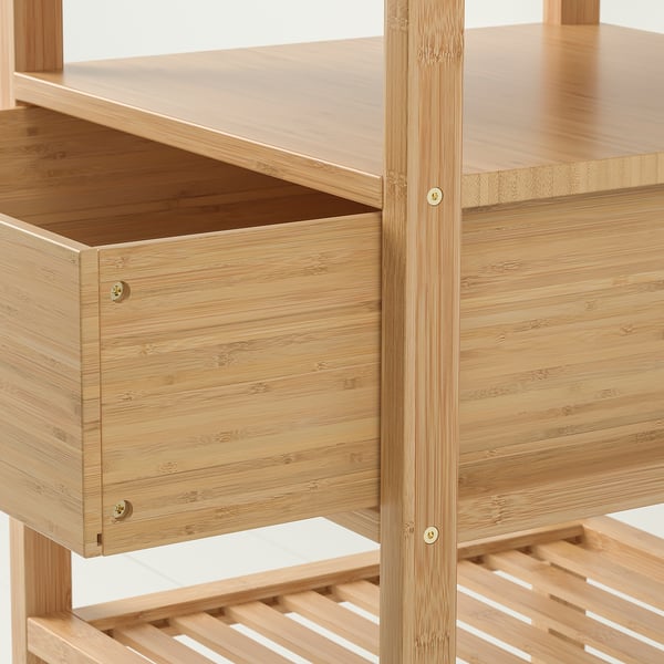 NORDKISA bedside table, bamboo, 40x40 cm