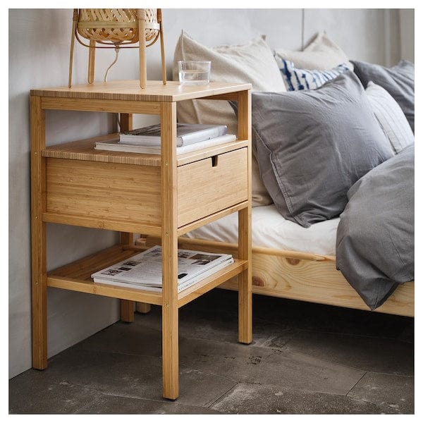 Ikea NORDKISA - Bedside table, bamboo, 40x40 cm