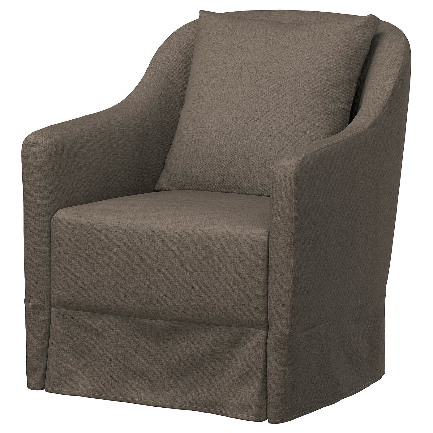 NORDKROKEN cover for rocking/swivel armchair, Gransel grey-brown