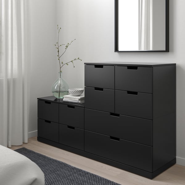 NORDLI - Chest of 10 drawers, anthracite, 160x99 cm