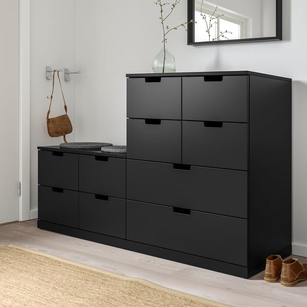 NORDLI chest of 10 drawers, anthracite, 160x99 cm