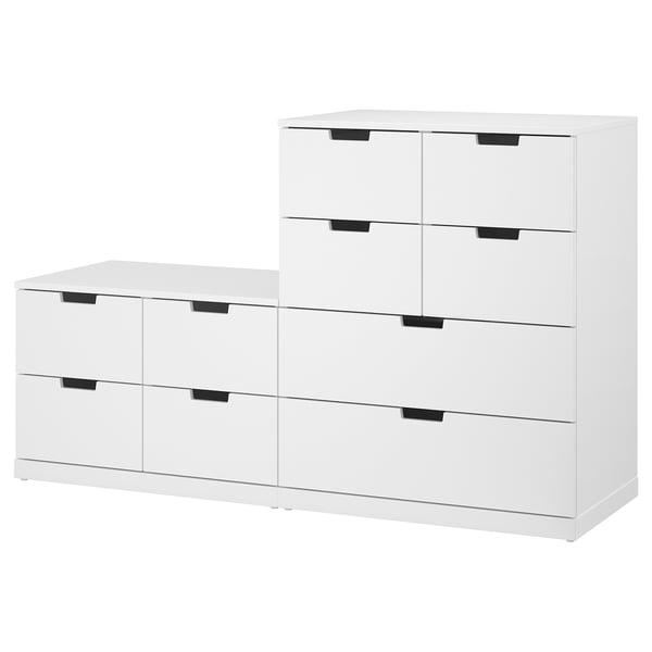 NORDLI - Chest of 10 drawers, white, 160x99 cm