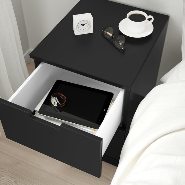 NORDLI chest of 2 drawers, anthracite, 40x54 cm