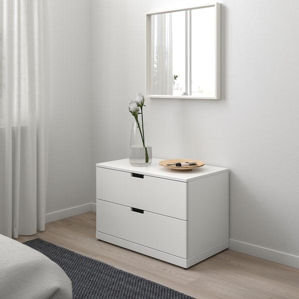 Ikea NORDLI - Chest of 2 drawers, white, 80x54 cm