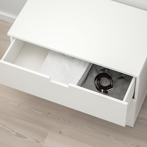 NORDLI chest of 2 drawers, white, 80x54 cm