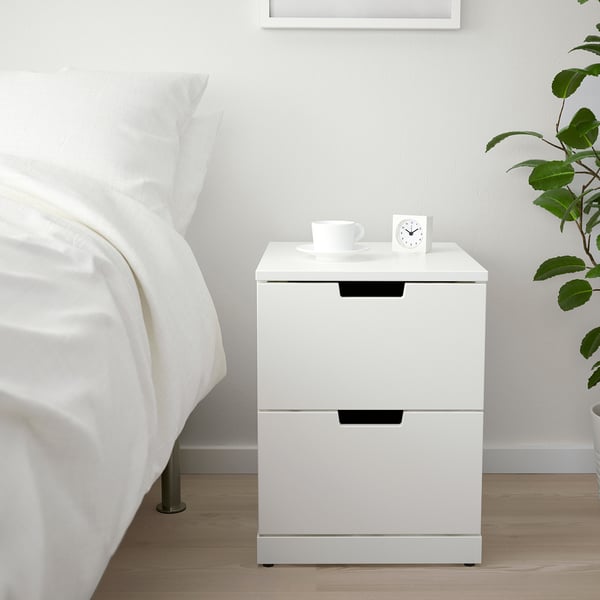 NORDLI chest of 2 drawers, white, 40x54 cm
