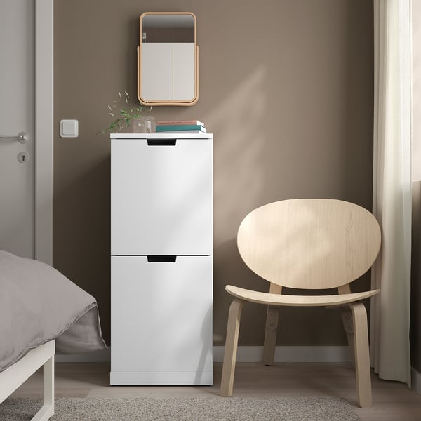 NORDLI chest of 2 drawers, white, 40x99 cm