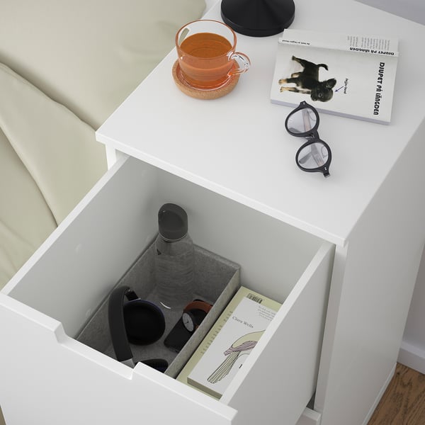 NORDLI chest of 2 drawers, white, 40x99 cm