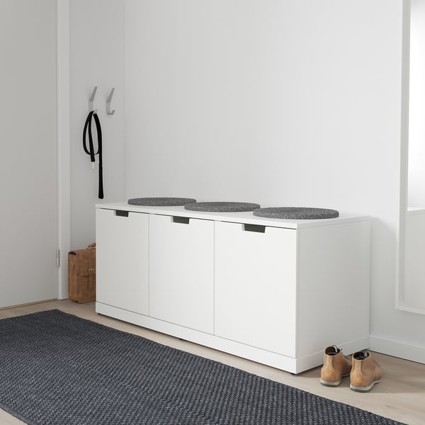 NORDLI chest of 3 drawers, white, 120x54 cm