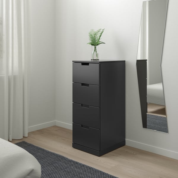 NORDLI chest of 4 drawers, anthracite, 40x99 cm
