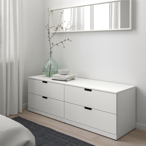 NORDLI chest of 4 drawers, white, 160x54 cm