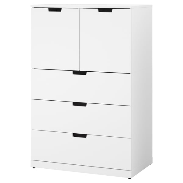NORDLI chest of 5 drawers, white, 80x122 cm