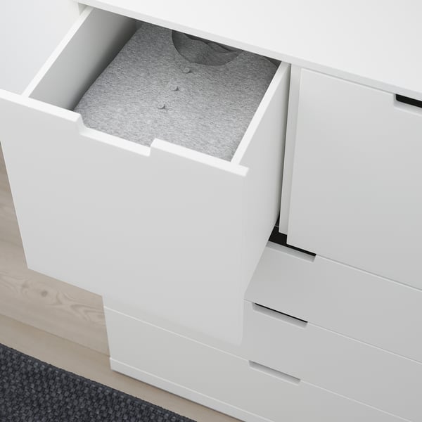 NORDLI chest of 5 drawers, white, 80x122 cm