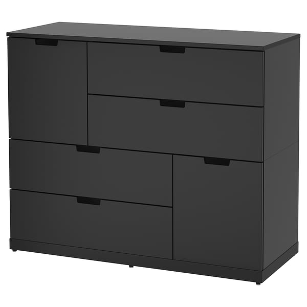 NORDLI chest of 6 drawers, anthracite, 120x99 cm