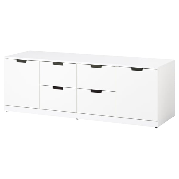 NORDLI chest of 6 drawers, white, 160x54 cm