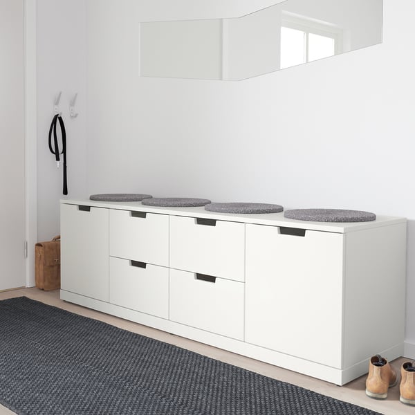 NORDLI chest of 6 drawers, white, 160x54 cm