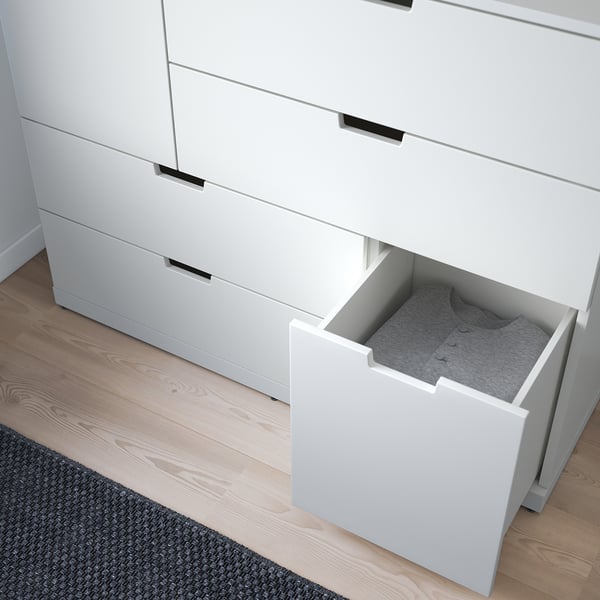 NORDLI chest of 6 drawers, white, 120x99 cm