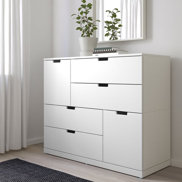 NORDLI chest of 6 drawers, white, 120x99 cm