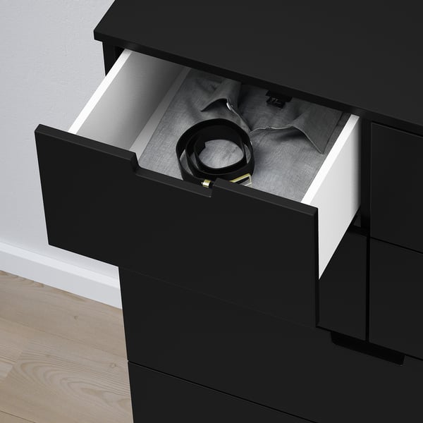 NORDLI chest of 7 drawers, anthracite, 80x122 cm