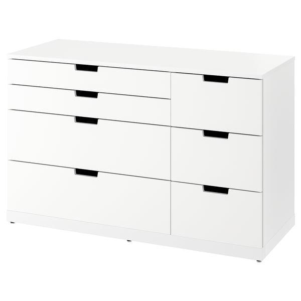 NORDLI - NORDLI Chest of 7 drawers, white, 120x76 cm