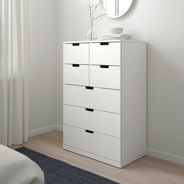 NORDLI chest of 7 drawers, white, 80x122 cm