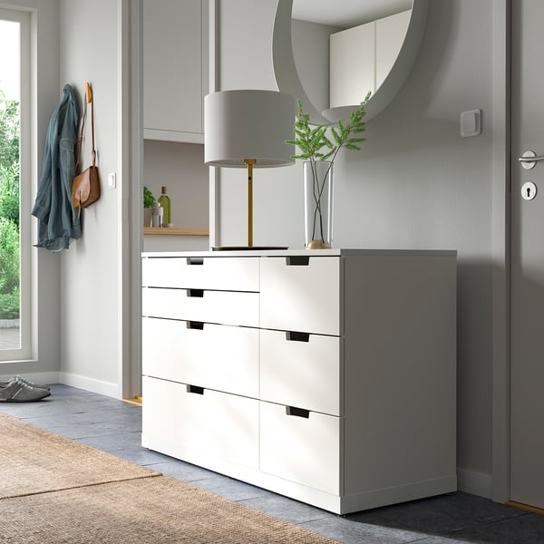 NORDLI - NORDLI Chest of 7 drawers, white, 120x76 cm
