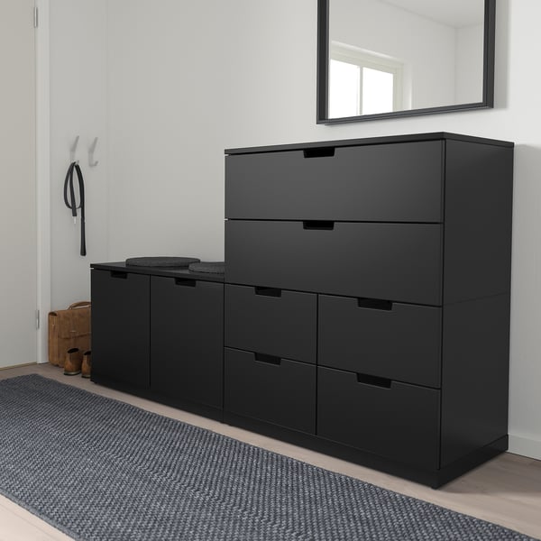 NORDLI chest of 8 drawers, anthracite, 160x99 cm