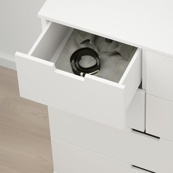 NORDLI chest of 8 drawers, white, 120x99 cm