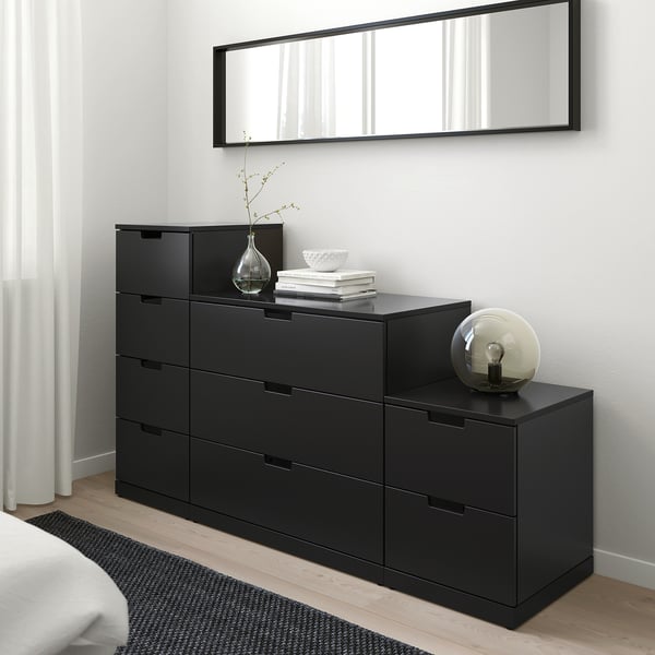 NORDLI chest of 9 drawers, anthracite, 160x99 cm