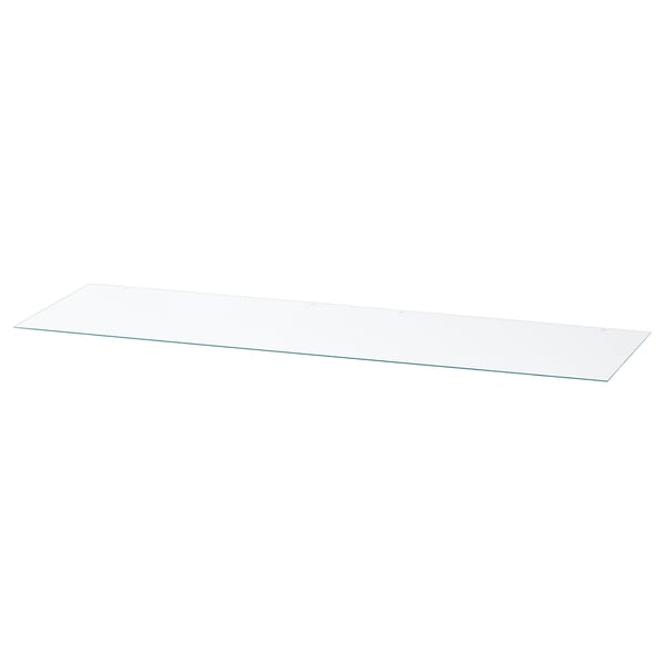NORDLI glass top, transparent, 160x47 cm