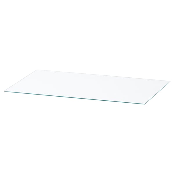 NORDLI glass top, transparent, 80x47 cm