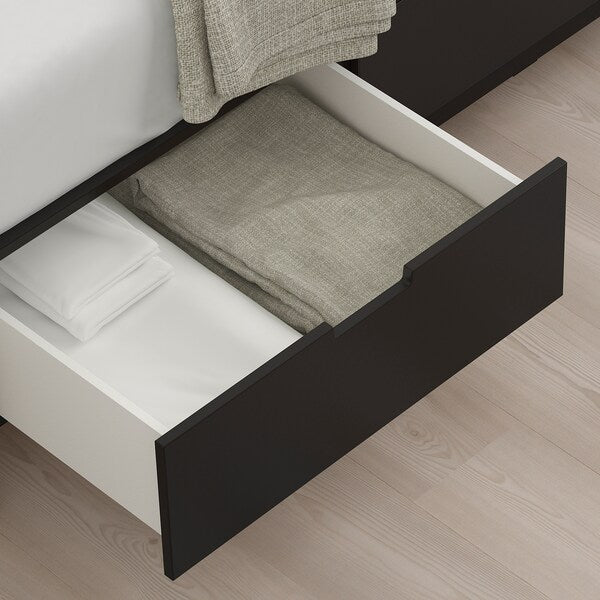 NORDLI - Bed frame/container/material, 160x200 cm