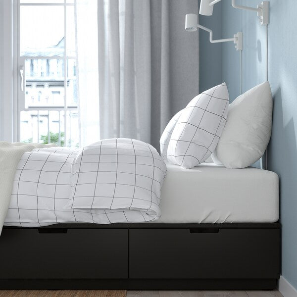 NORDLI - Bed frame/container/material , 140x200 cm