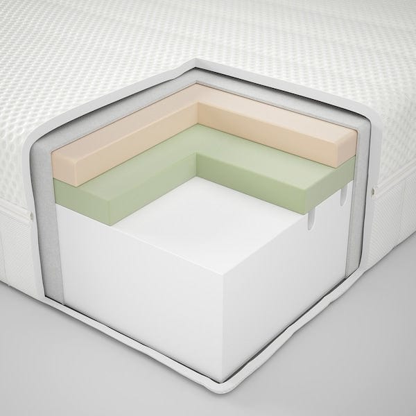 Ikea NORDLI - Bed frame/container/material, white/Åkrehamn rigid, , 140x200 cm