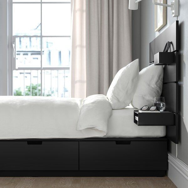 NORDLI - Bed frame/container/material, 90x200 cm