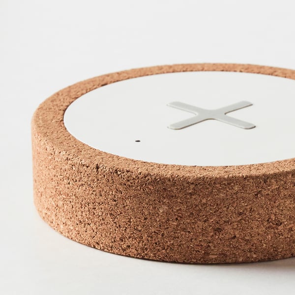 NORDMÄRKE Wireless charger - white/cork ,