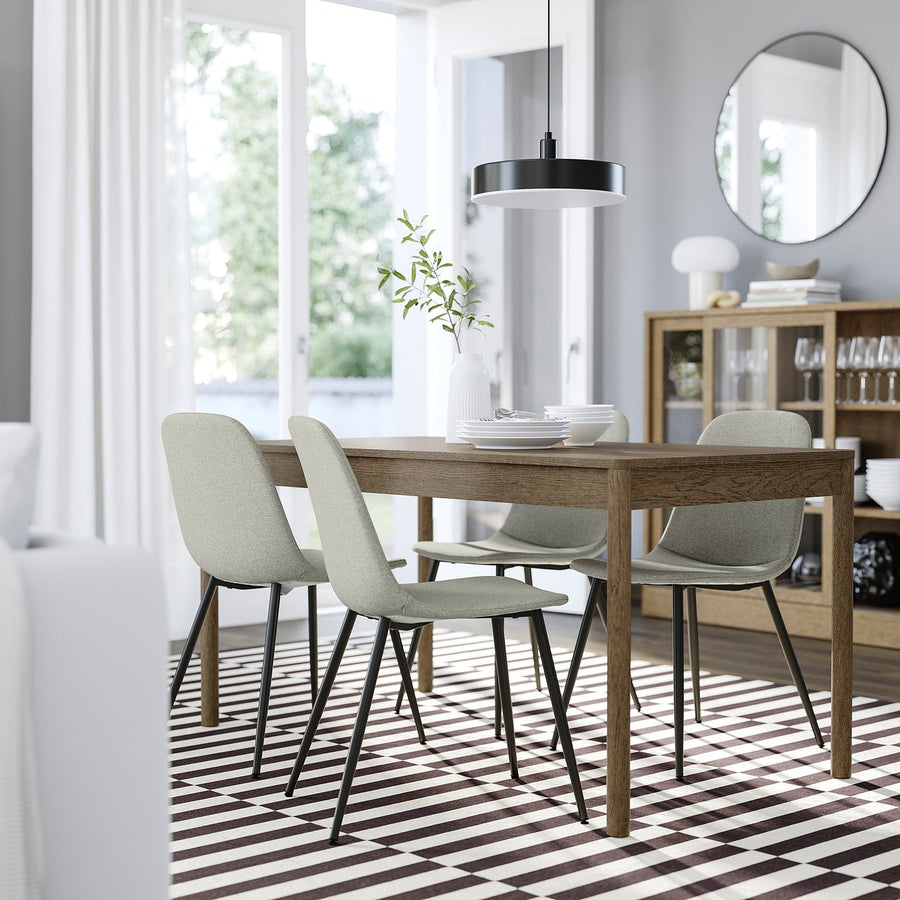 NORDMANSSKÄR chair, black/Tonerud grey, 43x85x58 cm