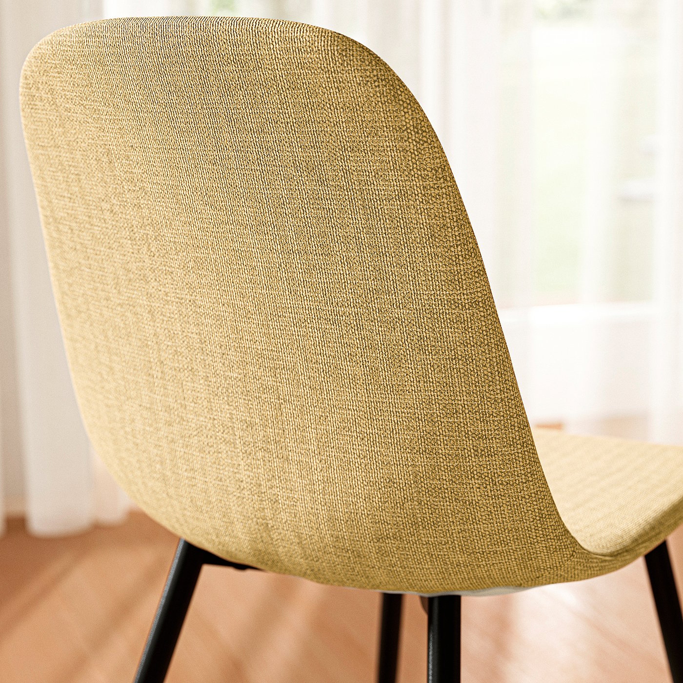 NORDMANSSKÄR seat shell, Letafors yellow-beige, 43x43x53 cm