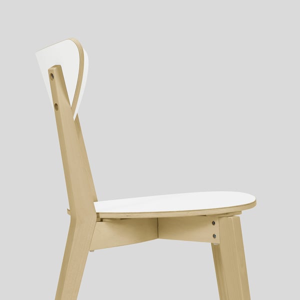 NORDMYRA - Chair, white/ birch