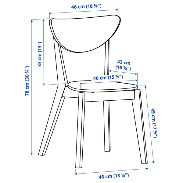 NORDMYRA - Chair, white/ birch