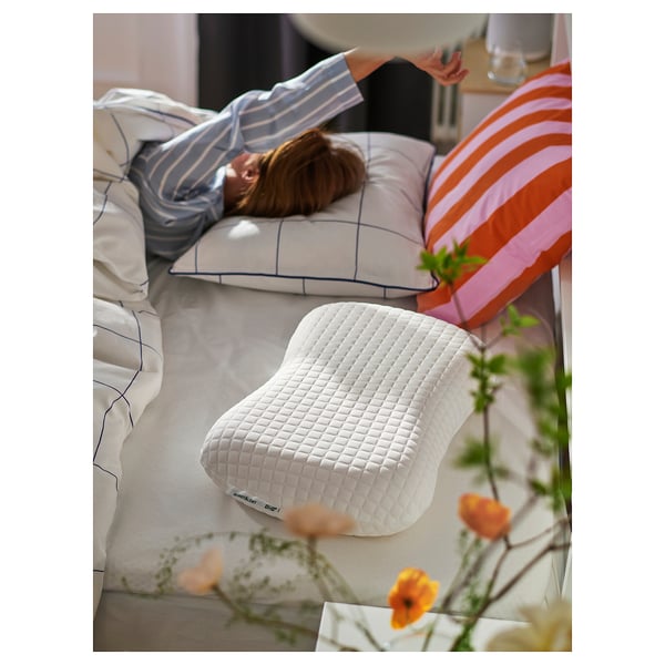 NORDSTÅLÖRT ergonomic pillow, side/back sleeper, 35x50 cm