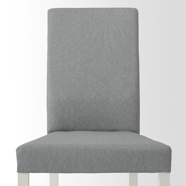 NORDVIKEN / KÄTTIL table and 2 chairs, white/Knisa light grey, 74/104 cm