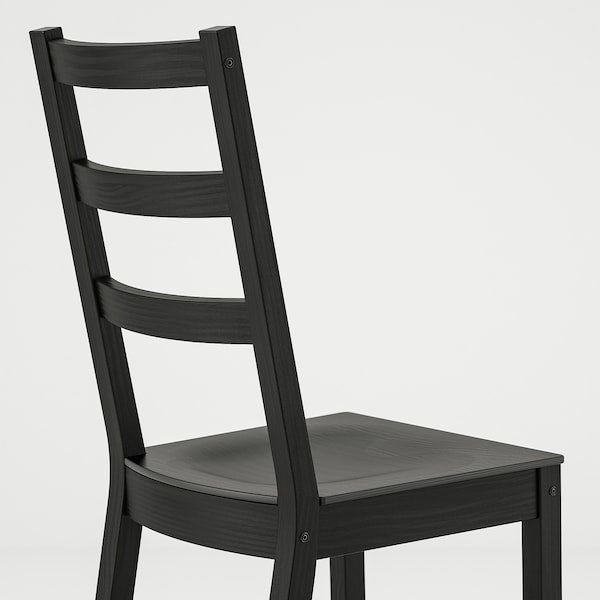 NORDVIKEN / NORDVIKEN - Table and 4 chairs, black/black, 152/223x95 cm