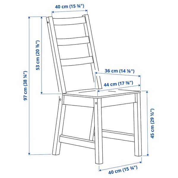 NORDVIKEN / NORDVIKEN - NORDVIKEN / NORDVIKEN Table and 4 chairs, black/black, 152/223x95 cm