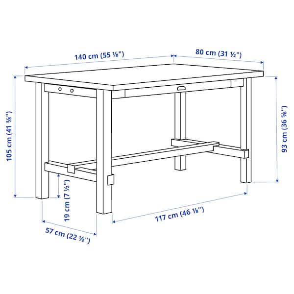 NORDVIKEN / NORDVIKEN - Bar table and 4 bar stools, white/white